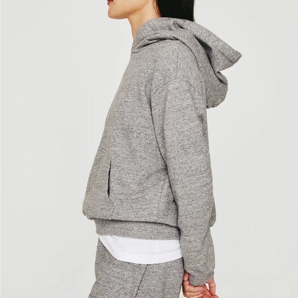 NWT AG Jeans Adriano Goldschmied Nova Cotton Vintage Hoodie Moflog Light Gray XS - Picture 10 of 13